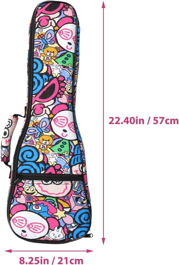 Bärväska för Ukulele Vattentät Gitarr Axelremsväska med en ficka Plastmaterial Bekväm att bära