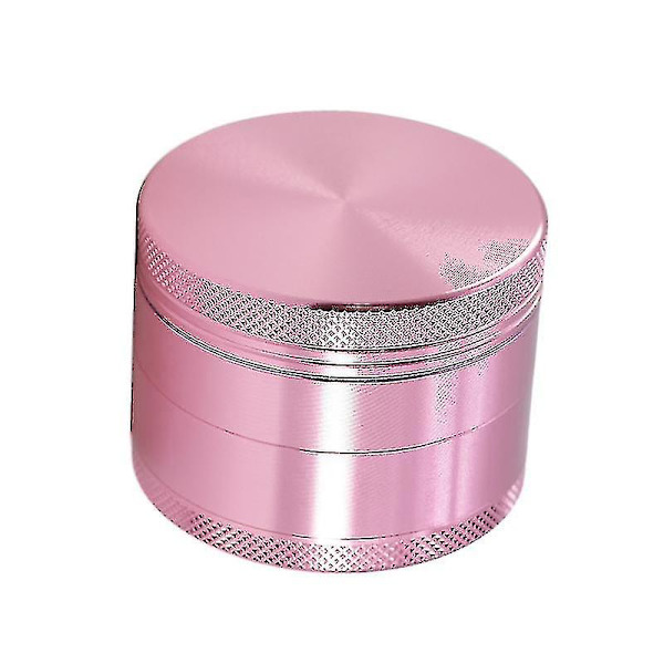2 tommers 4-delt krydder- og urtegrinder, slitesterk og utsøkt 50 mm (rosa)