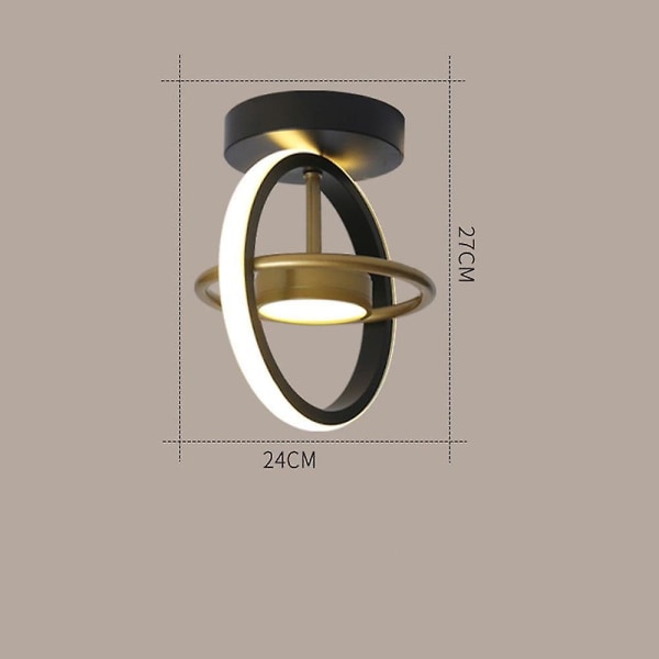 24cm Led-kattovalo Moderni pohjoismainen geometrinen kuisti