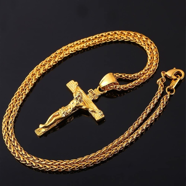 Vintage Jesus Cross vedhæng halskæder Armbånd til Lmell mænd kvinder, trendy kristen gave