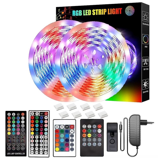 LED Smart Strip Lights RGB Musikk Synkronisering Fargeskiftende Lys