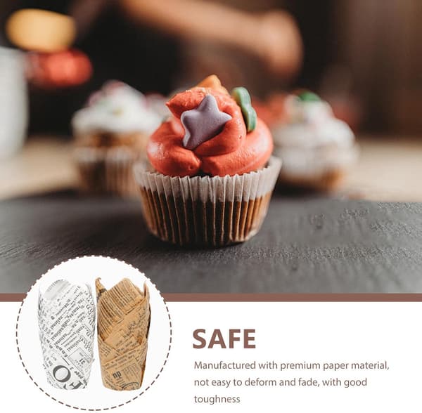100 stk. bageforme til cupcakes, papirforme, oliesikre, god sejhed, køkken-cupcakeforme af papir