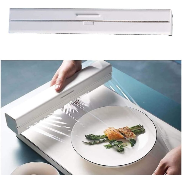 Matpappersrullehållare för kök - skuren matfilm, lämplig för att kapa volymer av plast