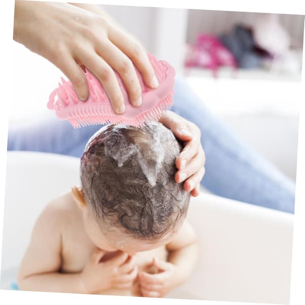 2 stk. Massage Shampoo Børste Silikone Kropsskrubber Loofah Eksfolierende Badebørste