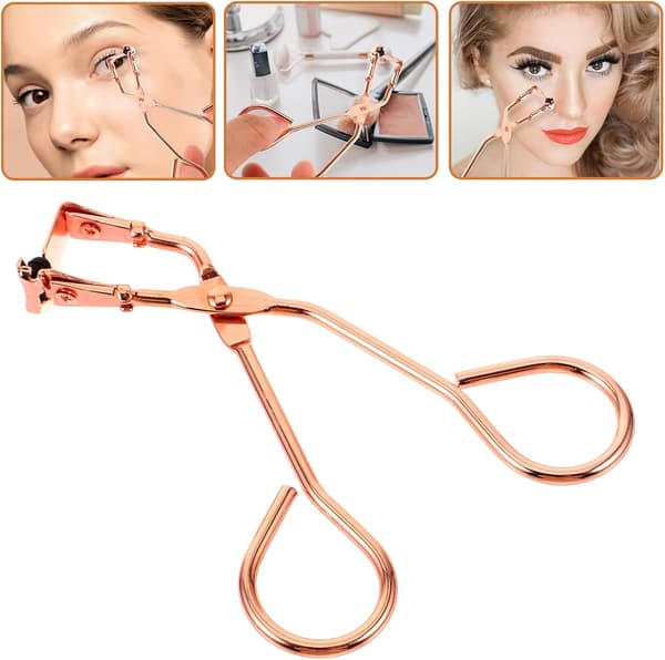 Bærbar Rose Gold Øjenvippebukker Mini Segment Vippebukker Værktøj til Kvinder Kosmetisk Makeup Tilbehør