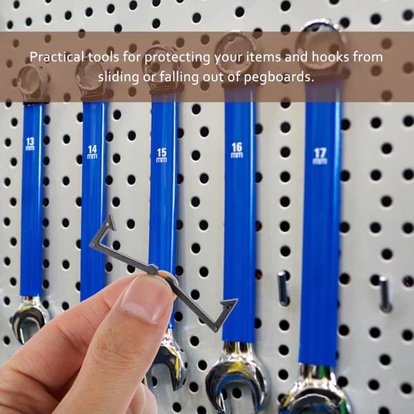 120 st Pegboard Hook Locks Plast Peg Hook Fixer Display Organizer Retainer Clips f