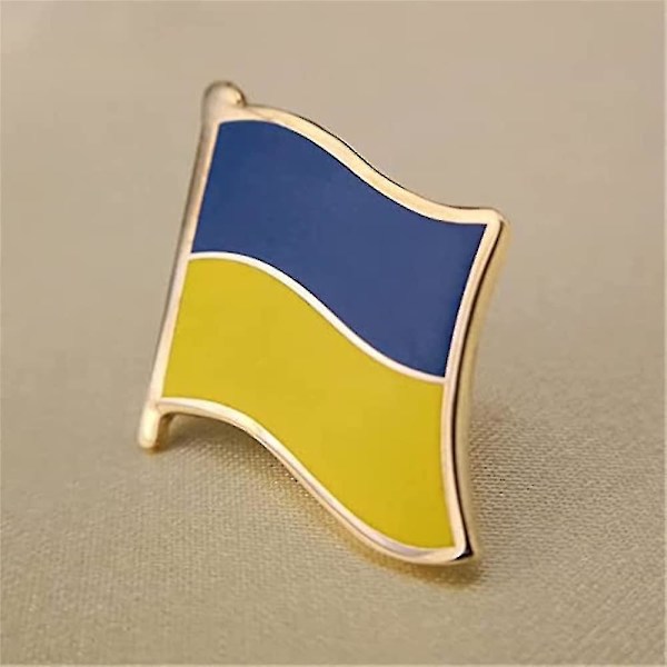 Ukrainsk Flag Pins til Jakker, Rygsække, Hatte - 10 stk.