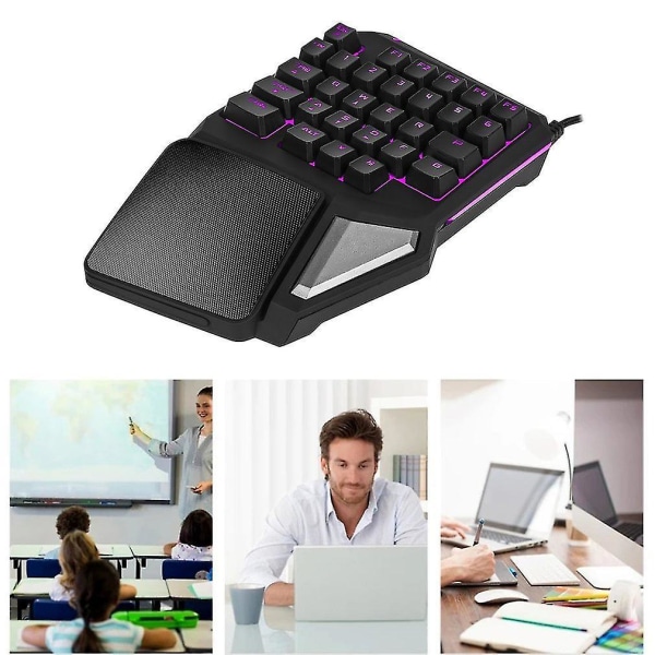 Delux T9 Pro Speltangentbord med 7-färgad LED-bakgrundsbelysning