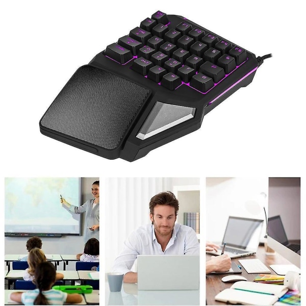 Delux T9 Pro Spil Tastatur med 7 Farvede LED Baggrundslys