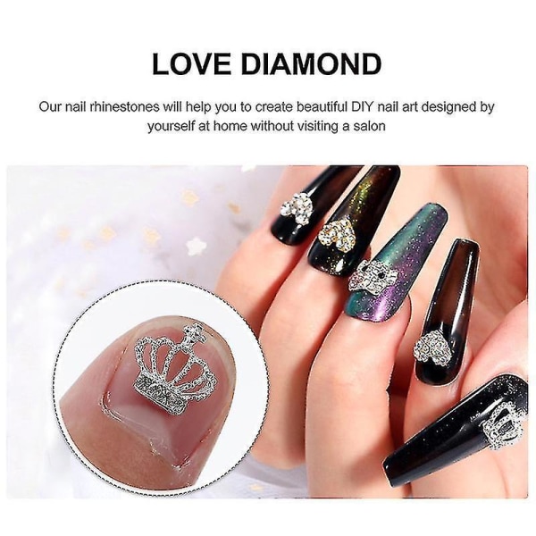 30st Elegant Crown Crown Criplads Diamond Nail