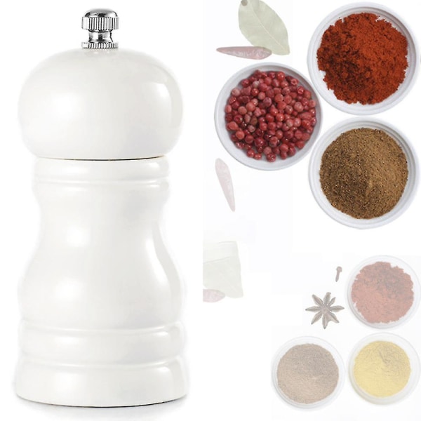 4 Tommer Solid Tre Pepperkvern Sort Pepper Krydderflaske