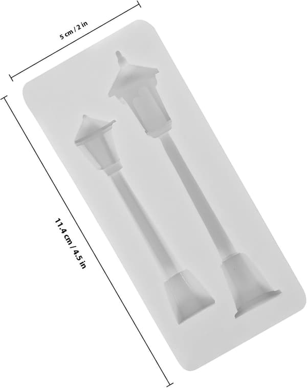 Gatelampe silikonform for epoksyharpiksstøping Miniatyr julepyntform