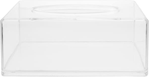 Näsdukslåda för pappersnäsdukar med rektangulär PS-plastdesign