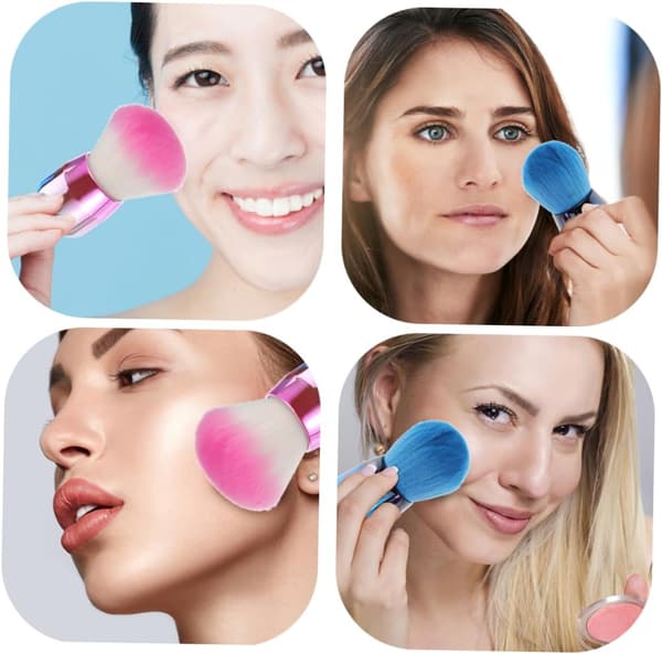 Professionel skønhedsmakeupbørste inkluderer blush foundation og pudderbørster