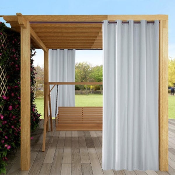 Udendørs Gardin Vandafvisende 1 Stk Loop Gardin Transparent Udendørs Gardin