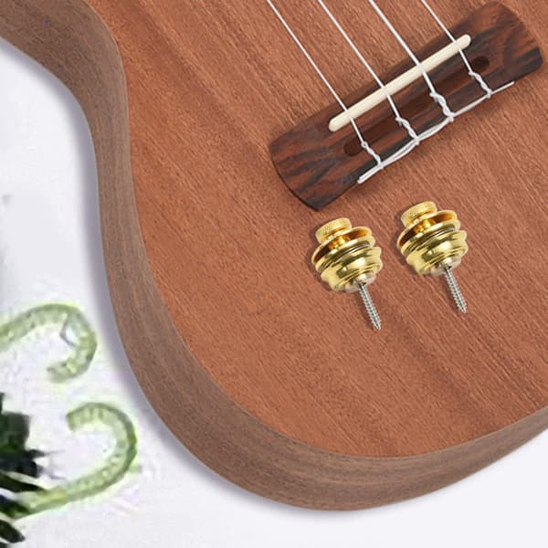 4-pack Gitarrremspänne Gitarrbältespänne Knapptråd - Guld