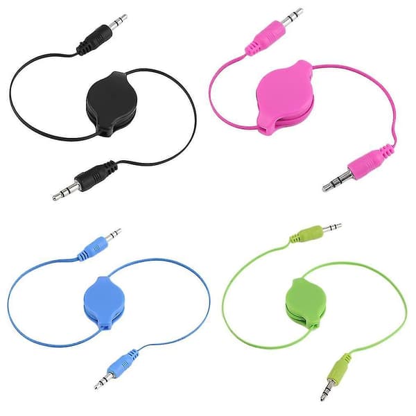 3,5 mm Han-Han Retraktil Stereo Audiokabel
