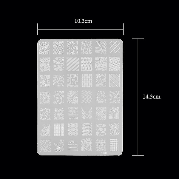 Negle Stempling Plate Bilde Stempler Kunst Dekor Manikyr