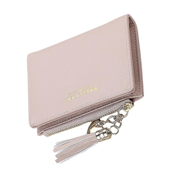 Ny Mode Kvinders Tegnebog Kort Pengepung Koreansk Kvast Penge Klip Personlighed Kvinde Damer Kredit Holder (pink)