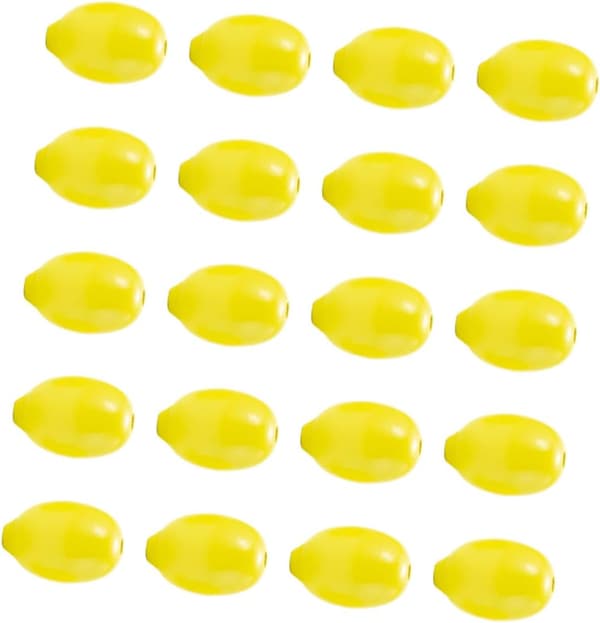 20 st citron träpärlor DIY smyckespärlor dekor med jutesnöre