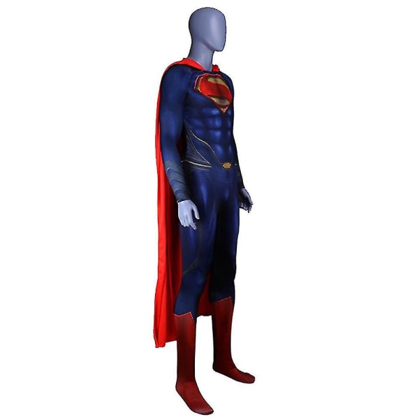 Superhelt Bodysuit Kostyme Med For Menn Voksne Fancy Up Jumpsuit Antrekk S