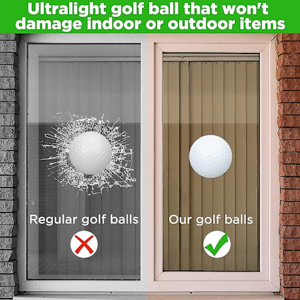 100 stk Golf Øvelsesbolde Hul Golfbold Træningsgolfbolde Med Net Snorposer Til Træning