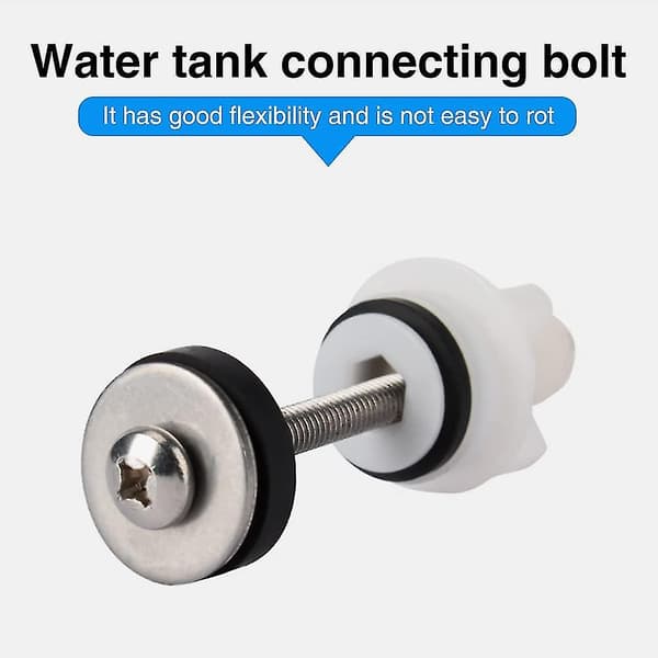 Toalettsetehingebolt, tank til bolte (hvit) (2 stk)