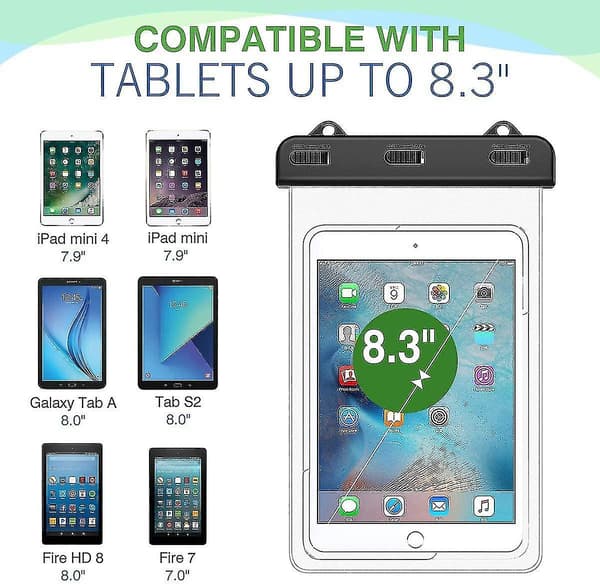 Universal Vanntett Tablettveske, Undervanns Tablett Tørrpose Med Lanyard