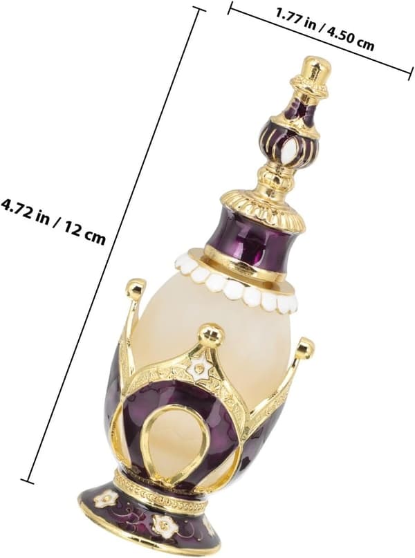 25 ml parfymflaska parfym eterisk olja underflaska lila glas och legering påfyllningsbart aromaterapitillbehör