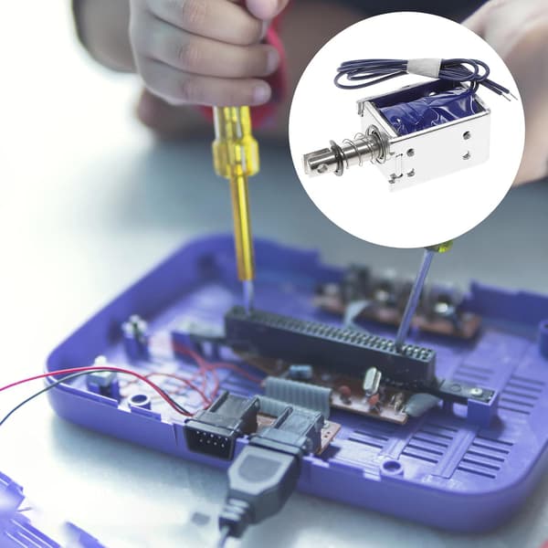Lineær Solenoid Elektromagnet 12v Dc 1.2a Push-pull Aktuator 10mm Slaglængde Metalramme Elektromagnetisk