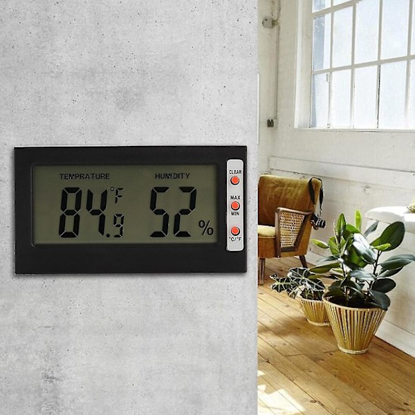 Digital Hygrometer Indendørs Termometer Luftfugtighedsovervågning 2i1
