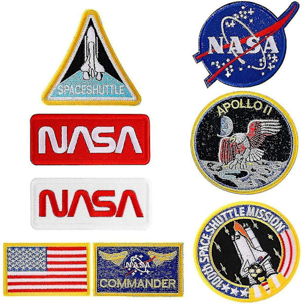 NASA 100th Space Shuttle Militær Oppdrag Logo Stryke-på-lapper 8-pakning For Klær