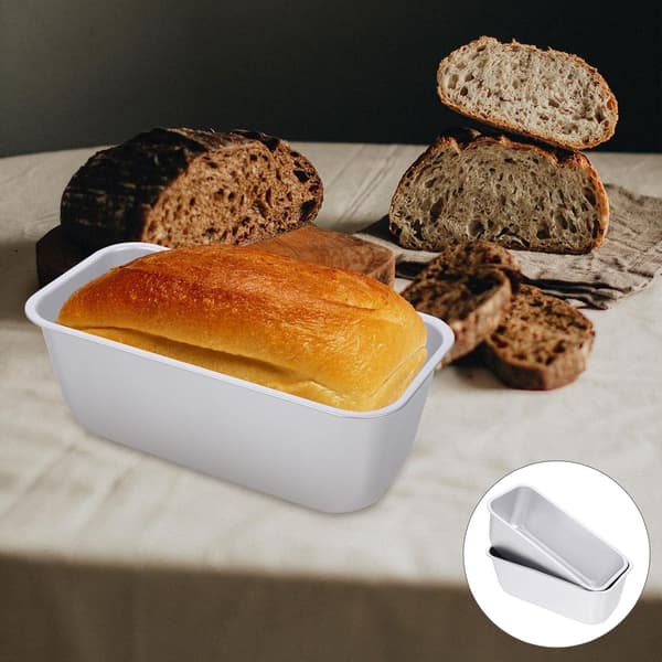 2 stk. brødforme, toastbageforme, rektangulære bakker i aluminiumslegering