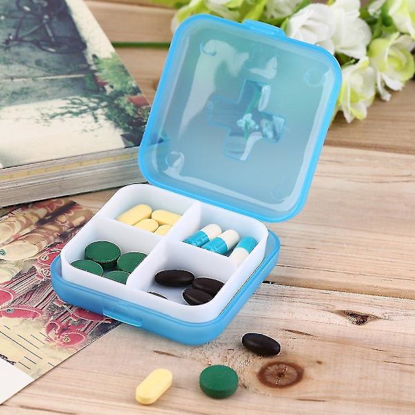 Aftagelig Medicinboks med 4 Rum til Opbevaring