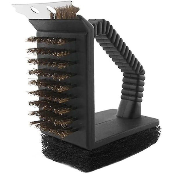 3-i-1 Grill Brush Scraper Cleaner Kobberrenseværktøj
