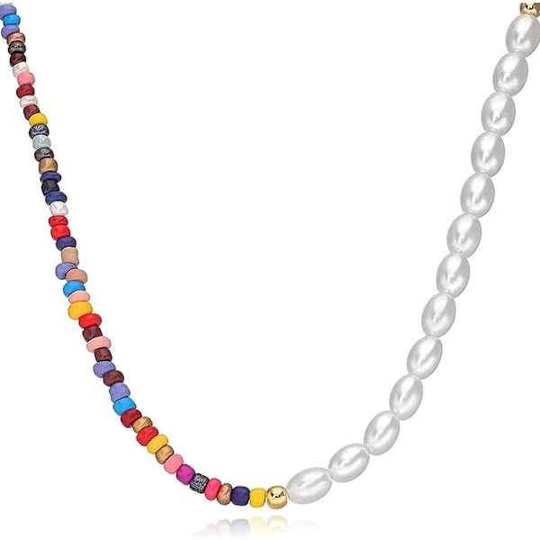 Boheme Perle Choker Halskæde Til Kvinder Håndlavet Farverig Frø Perle Gave