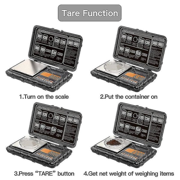 50g 0.001g Elektroninen Digitaalinen Vaaka Mini Vaaka Tarkka Ammattimainen 200g 0.01g Taskuvaaka Milligramma Kalibrointipainot-yuhao 50g 0.001g