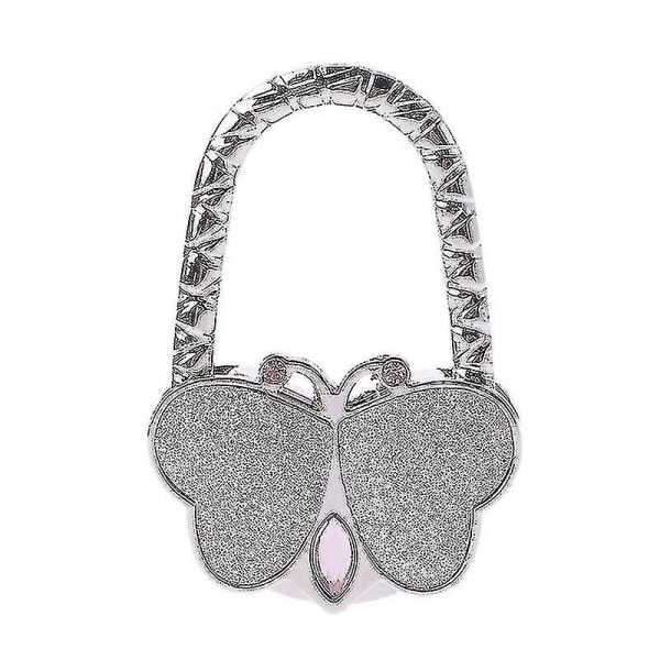 Butterfly Heart Glitter Rhinestone Folding Pung Håndtaske Hanger Hook Taske Holder