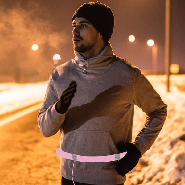 Reflekterende løpsnummerbelte Lettvekts polyester løpebelte med sikker feste
