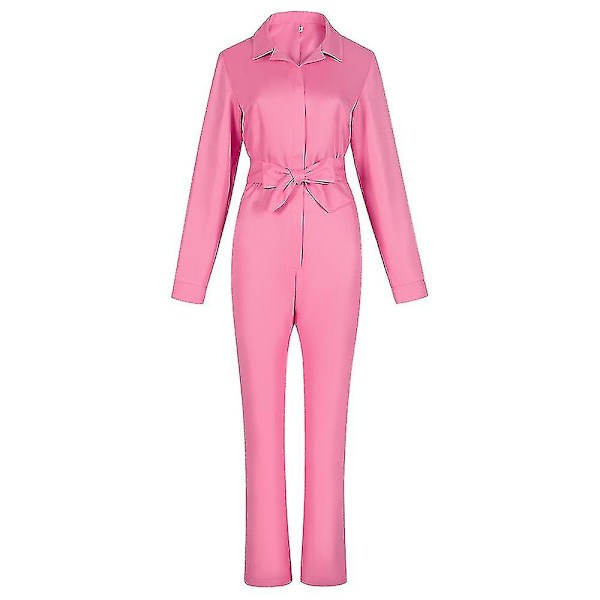 V-ringad Jumpsuit med Sash 70-tal 80-tal Hippie Overalls Vuxen Kvinna Cowgirl Kostym M