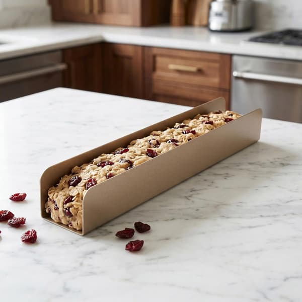 2 stk. U-formede og rektangulære kjeksformer i rustfritt stål for baking