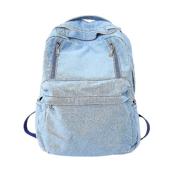 Denim Simple Udendørs Rygsæk Light Blue