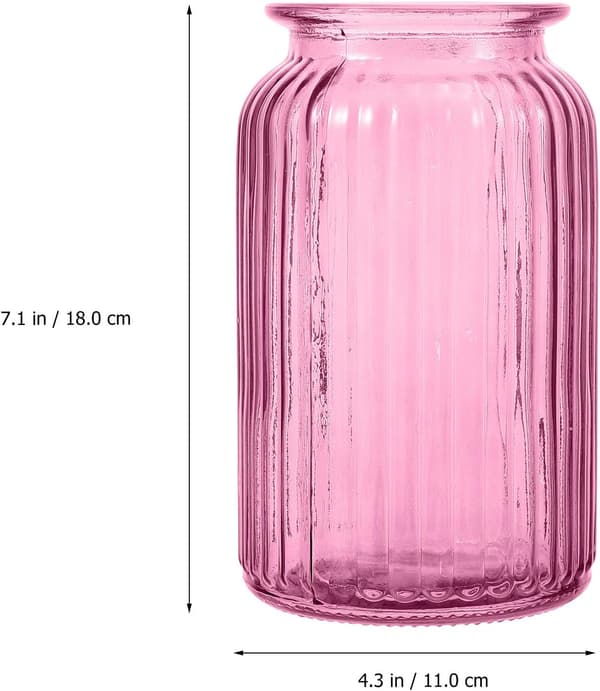 Färgad glasvas Glas Blomsterbehållare Unik form Enkel stil