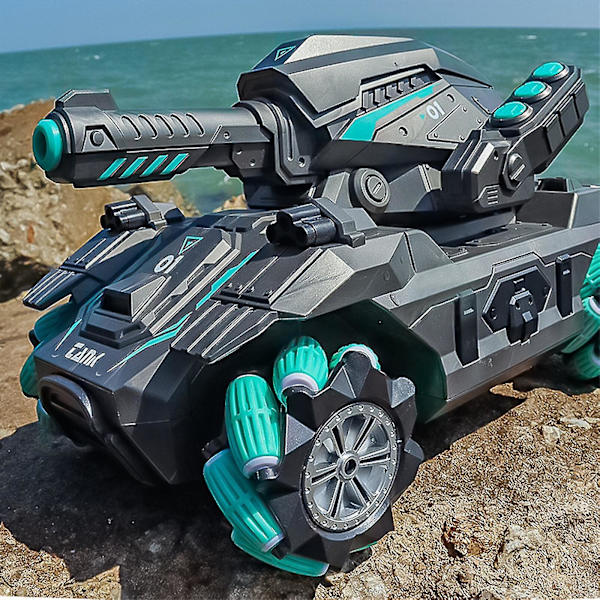 RC Tankbil, Skyter Vannkuler (bomber) Fjernstyrt Bil, 4WD Battle Stunt Bil Yellow