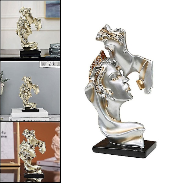 Figur Statue Harpiks Håndværk Ornament Stue Soveværelse Butik Cafe Dekoration Champagne
