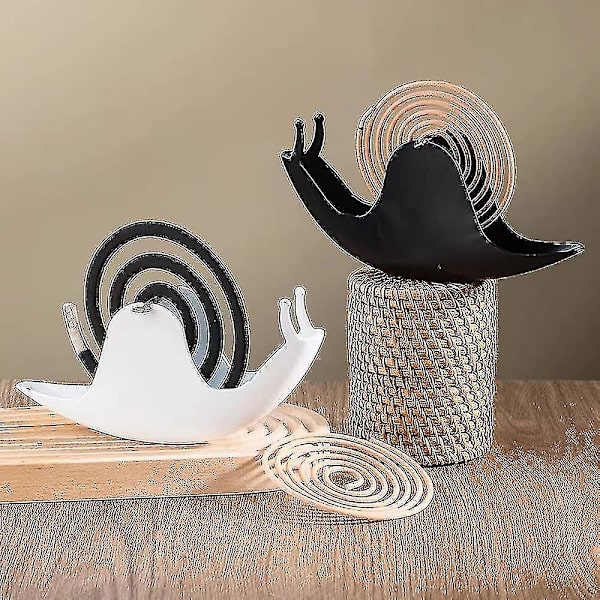 Røgelsesholder, myggespiralholder, snegle røgelsesbrænderholder til hjem, kontor, soveværelse, dekoration, myggespiral ornament White
