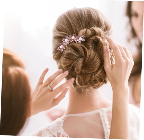 Hårstyling Kam Blomst Perle Brude Bryllup Hår Tilbehør Elegant