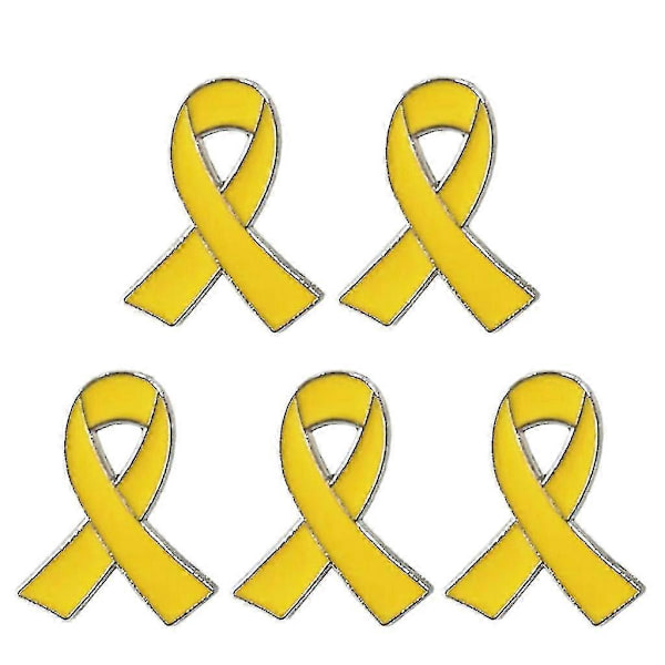 Sæt af 5 Bånd Brosche Nål Smuk Design Bånd Emali Nål Legering Materiale Yellow