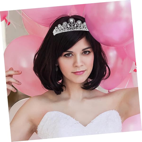 Damekrone med rhinsteiner Elegant brudehodeplagg for bryllupsfest formelle arrangementer