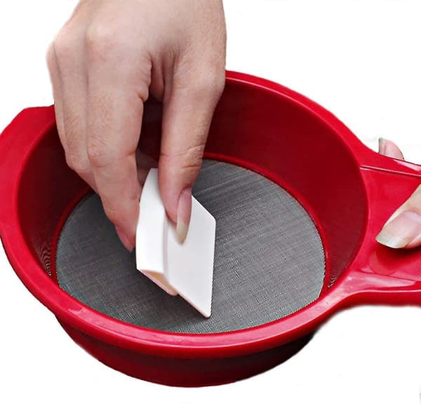 Husholdningssigte, Si, Rustfrit Stålnet, Plastik Melsigte (1 stk)
